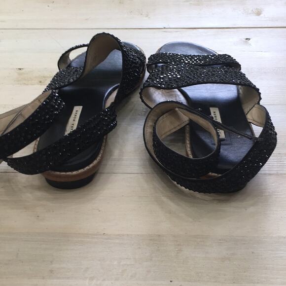 Zara chunky lugged soul ankle strap rhinestone flats 38 - Picture 5 of 9